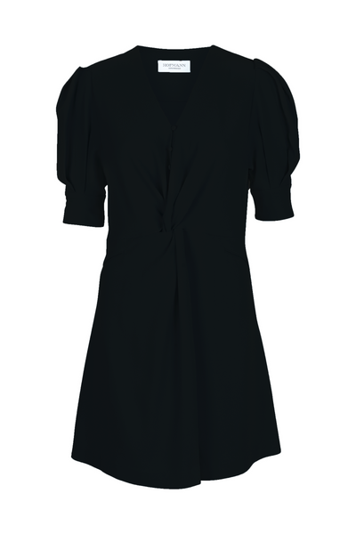 Maria Dress Black / Oyster Piping